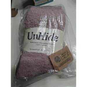 NEW UnHide Softie Socks 2-Pack, Rosy Baby and Greige Goose, One Size Fits All
